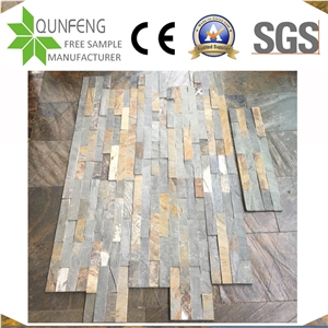 Natural Split Face Stone Multicolor Slate Wall Cladding